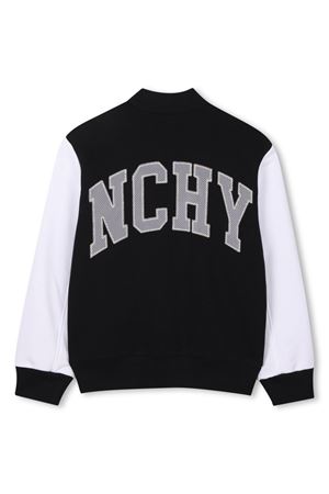 Bomber in misto cotone biologico nero GIVENCHY KIDS | H3070209B